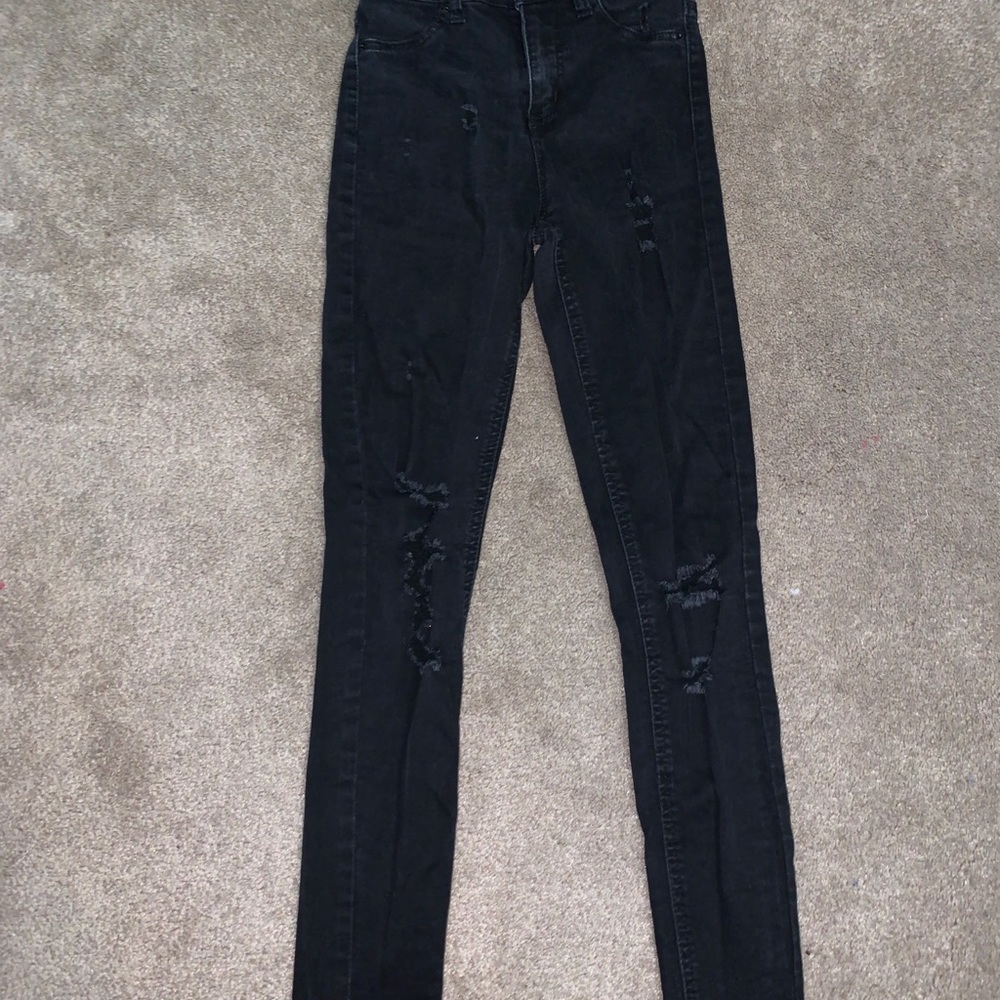madrid black ripped jeans